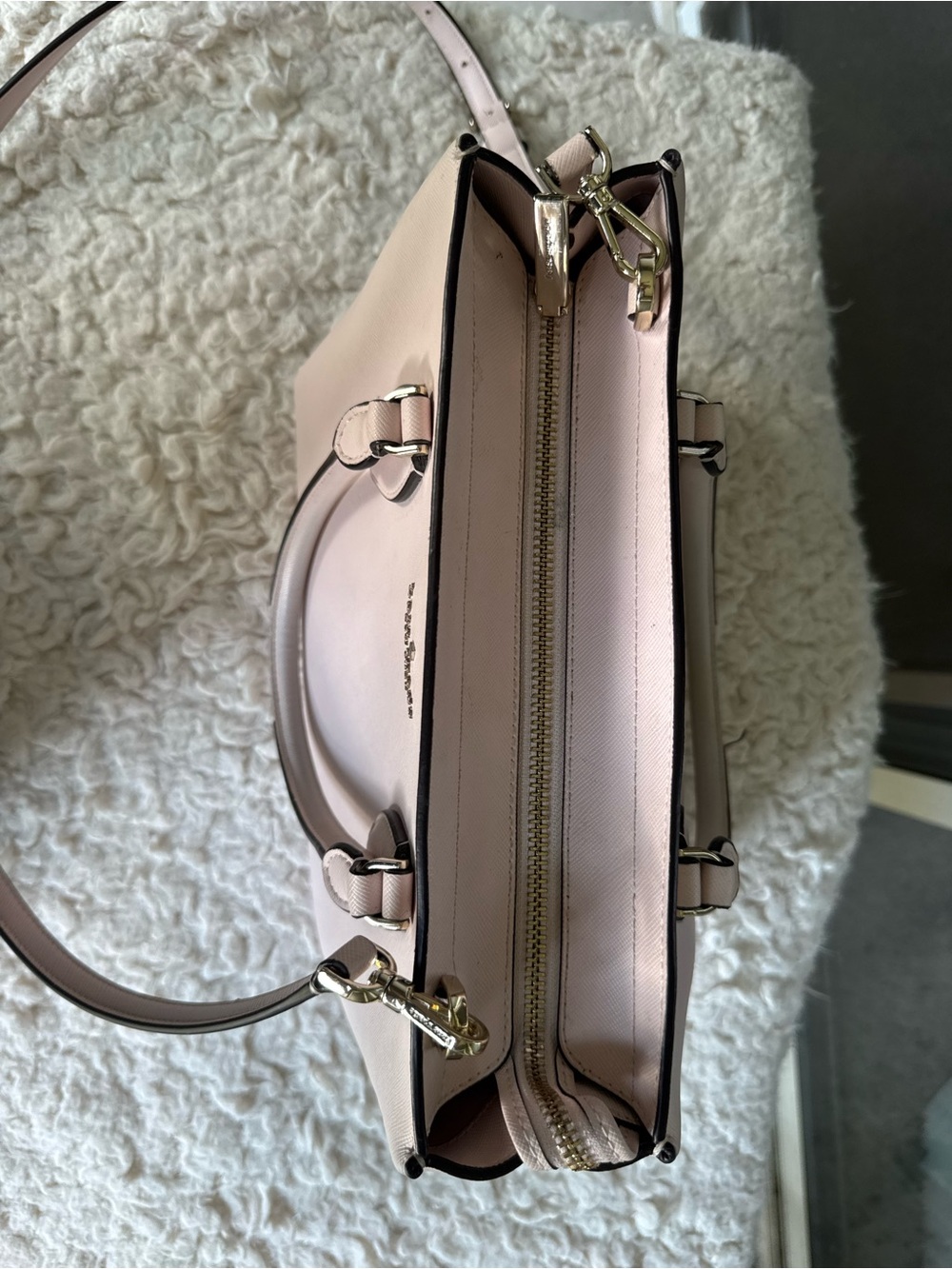 kate spade Blush Pink Leather Satchel Handbag - Picture 6 of 9